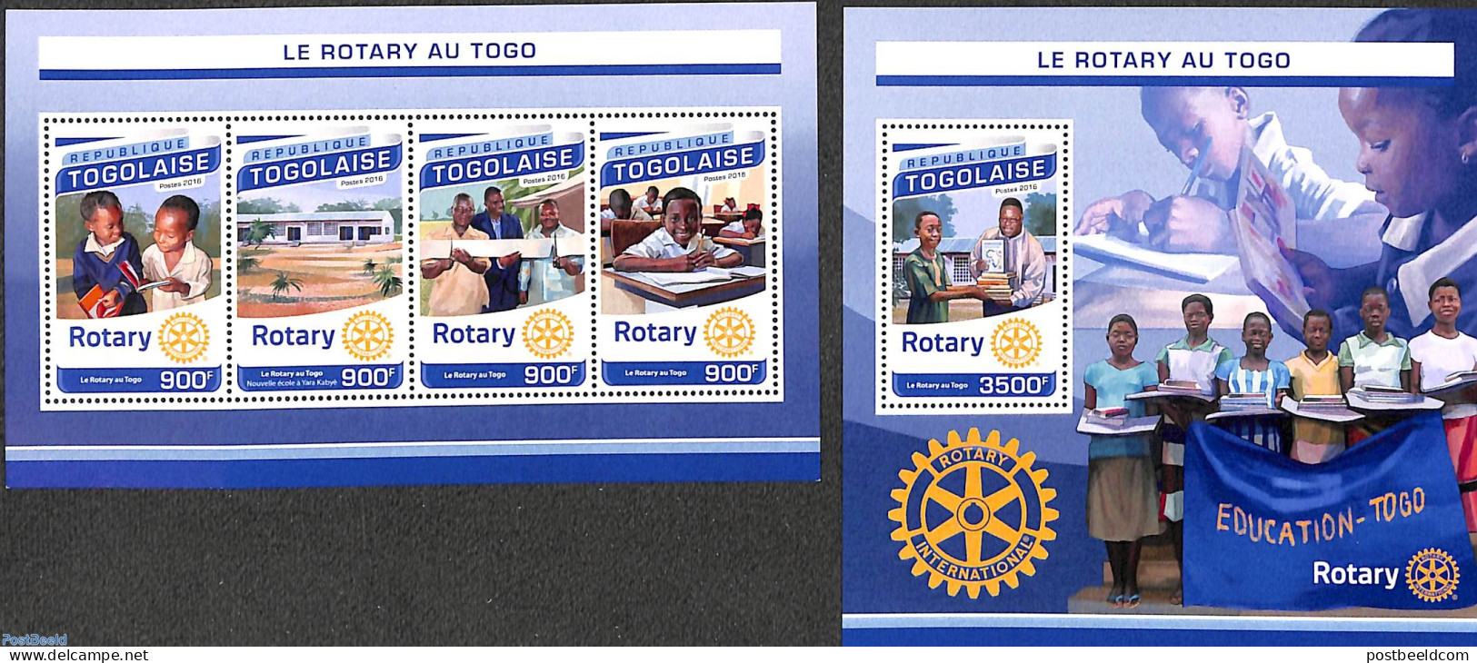 Togo 2016 Rotary 2 S/s, Mint NH, Various - Rotary - Rotary, Club Leones