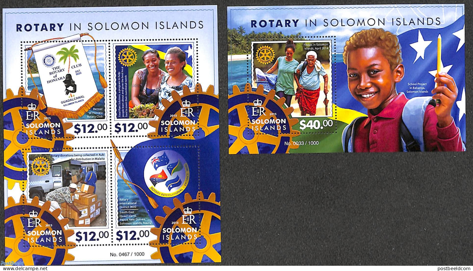 Solomon Islands 2015 Rotary 2 S/s, Mint NH, Various - Rotary - Rotary, Club Leones