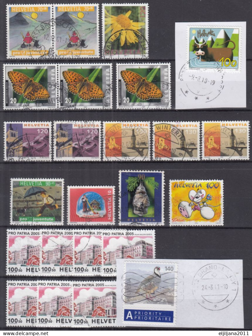 Switzerland / Helvetia / Schweiz / Suisse 2000 - 2009 ⁕ Nice Collection / Lot Of 24 Used Stamps - See All Scan - Usati