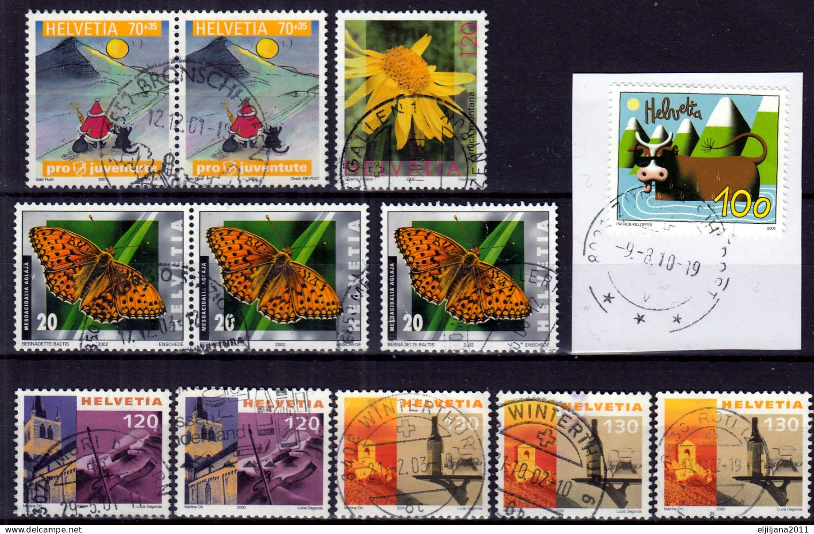 Switzerland / Helvetia / Schweiz / Suisse 2000 - 2009 ⁕ Nice Collection / Lot Of 24 Used Stamps - See All Scan - Usati