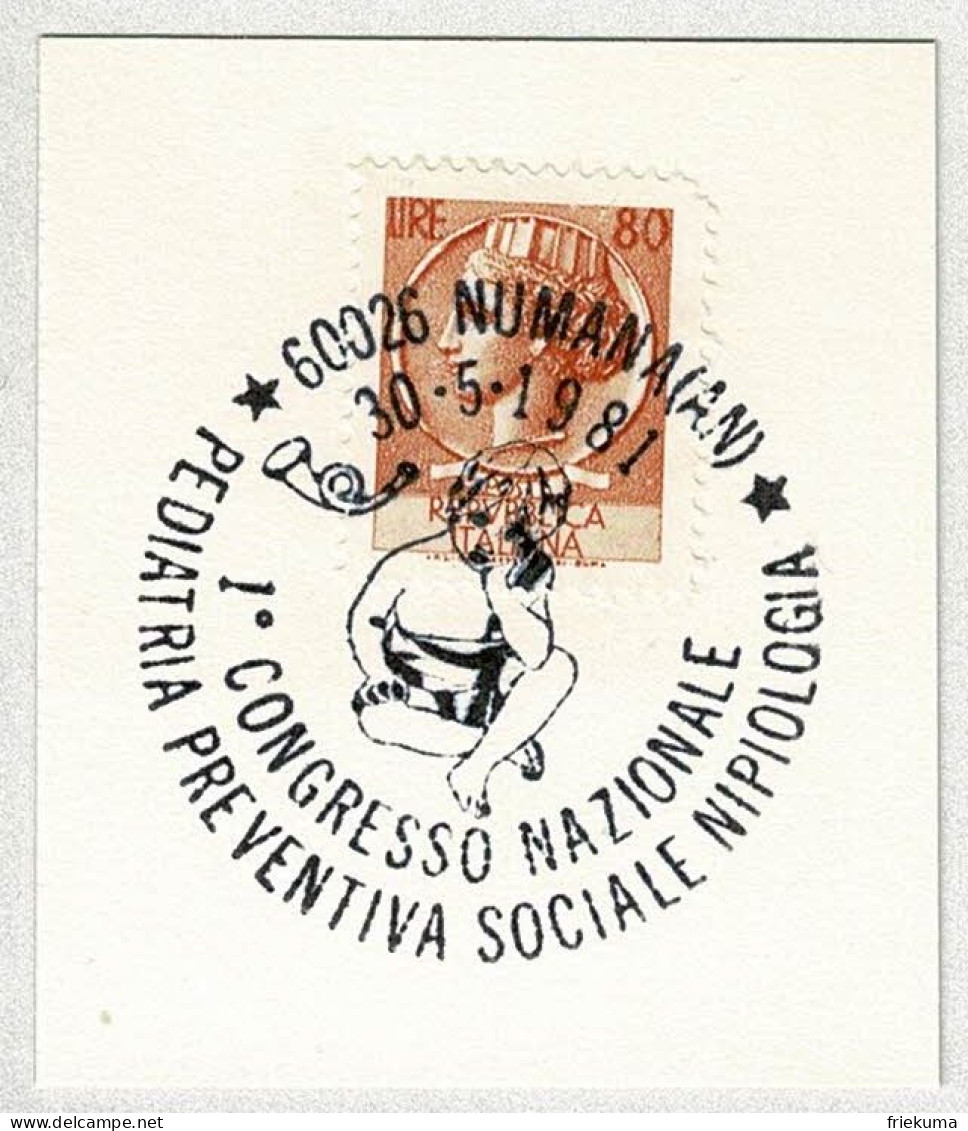 Italien / Italia 1981, Sonderstempel Pedriatria Preventiva Sociale Nipiologia / Kinderheilkunde / Nipiology Numana - Sonstige & Ohne Zuordnung