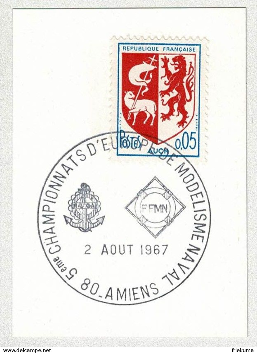 Frankreich / France 1967, Sonderstempel Championnats Modelisme Naval Amiens - Zonder Classificatie