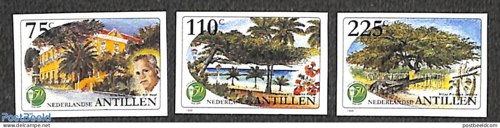 Netherlands Antilles 1999 Avila Beach Hotel 3v, Imperforated, Mint NH, Various - Hotels - Tourism - Hostelería - Horesca