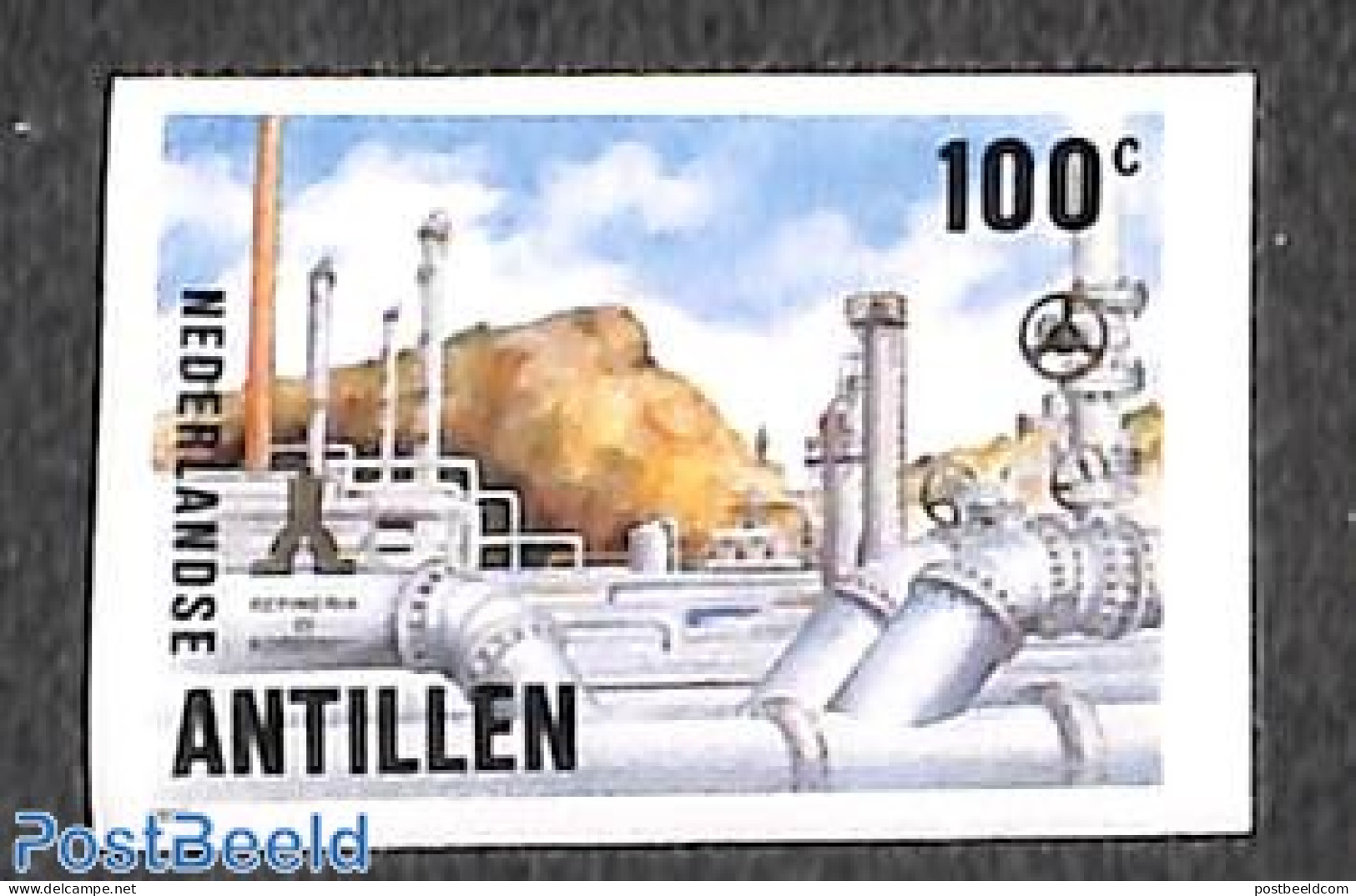 Netherlands Antilles 1990 Oil Raffinery 1v, Imperforated, Mint NH, Science - Chemistry & Chemists - Chimica