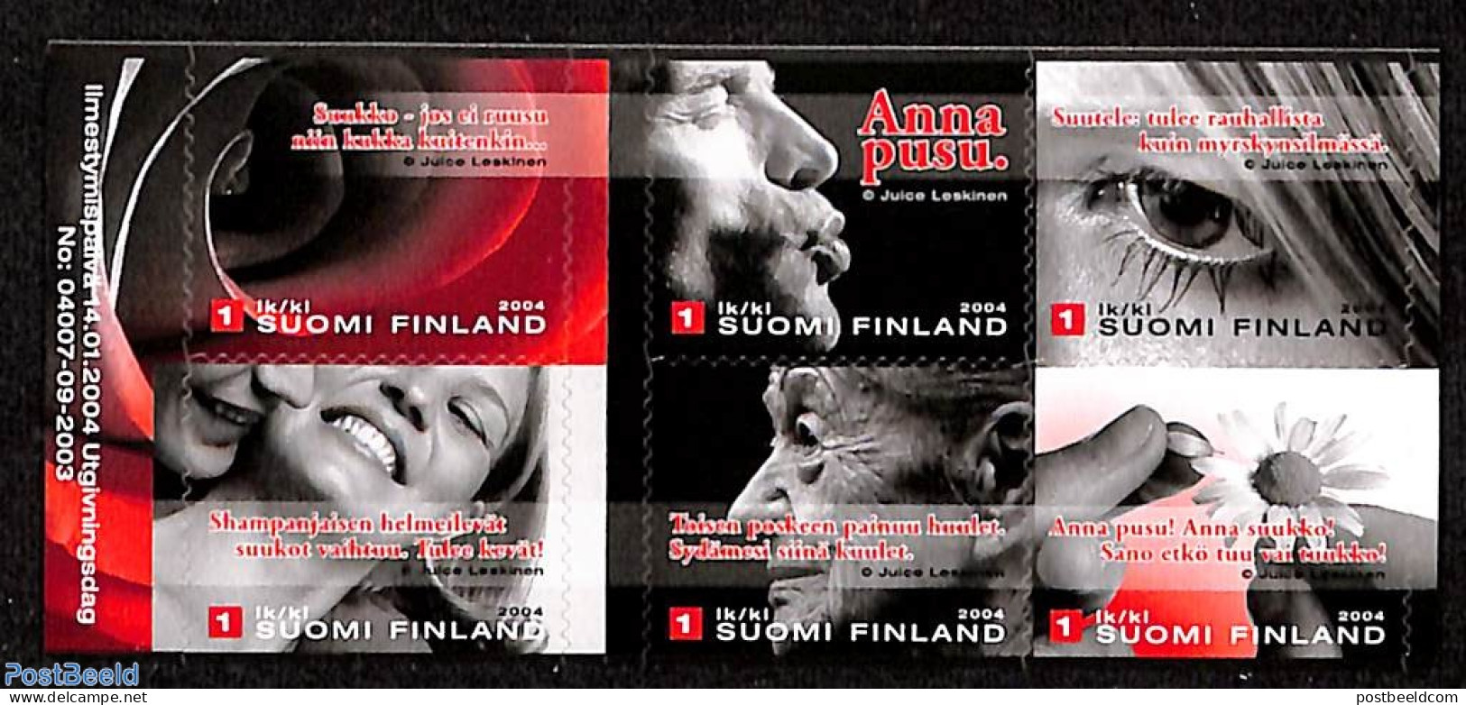 Finland 2004 Friendship Kiss 6v S-a, Mint NH - Unused Stamps