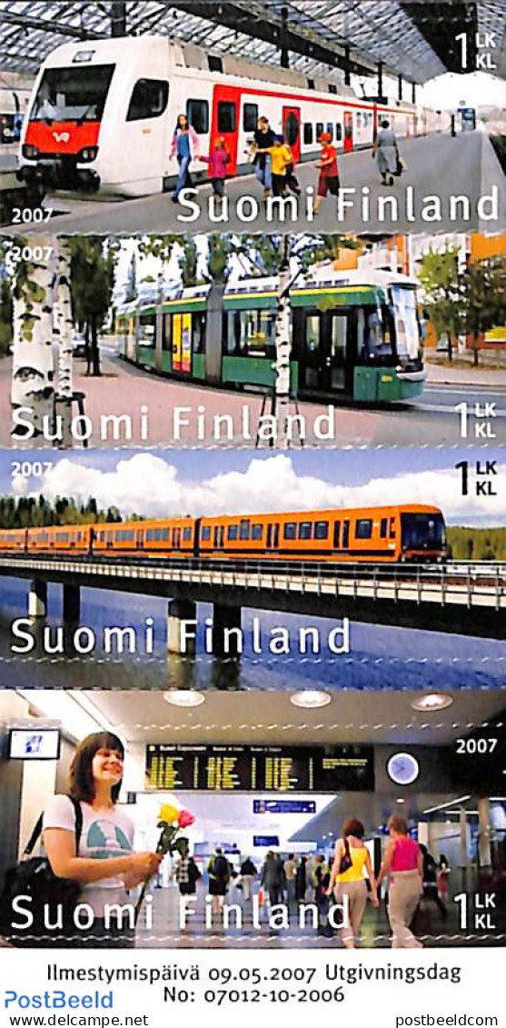 Finland 2007 Railways 4v S-a, Mint NH, Transport - Railways - Nuevos