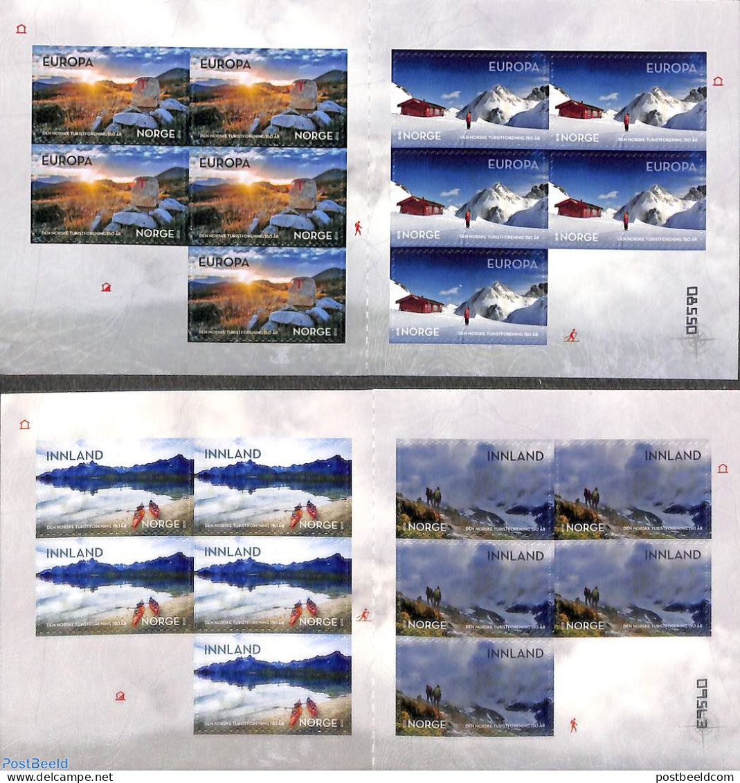 Norway 2018 Trekking Ass. 2 Foil Booklets, Mint NH, Various - Stamp Booklets - Tourism - Ongebruikt