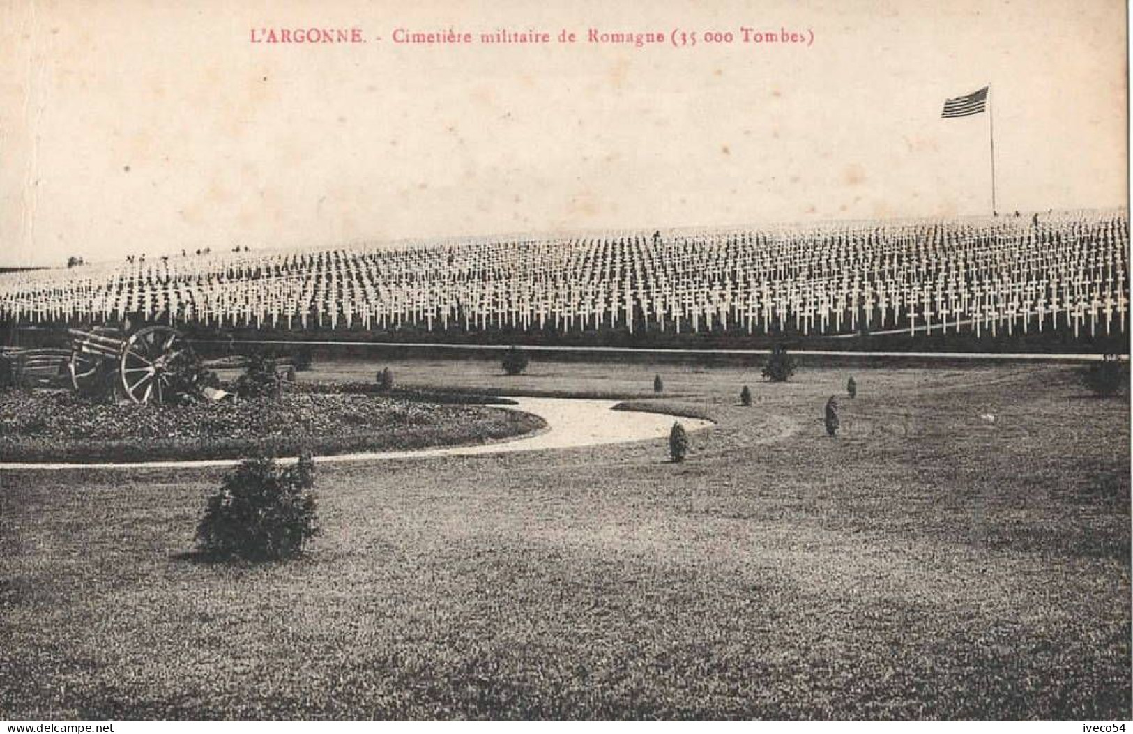 Meuse  / Argonne  Cimetière Militaire Américain     Romagne S/s Montfaucon   ( 35000  Tombes ) - Cimetières Militaires