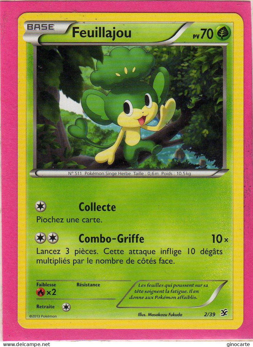 Carte Pokemon Francaise 2013 Xy Bienvenue à Kaloa 2/39 Feuillajou 70pv Neuve - XY