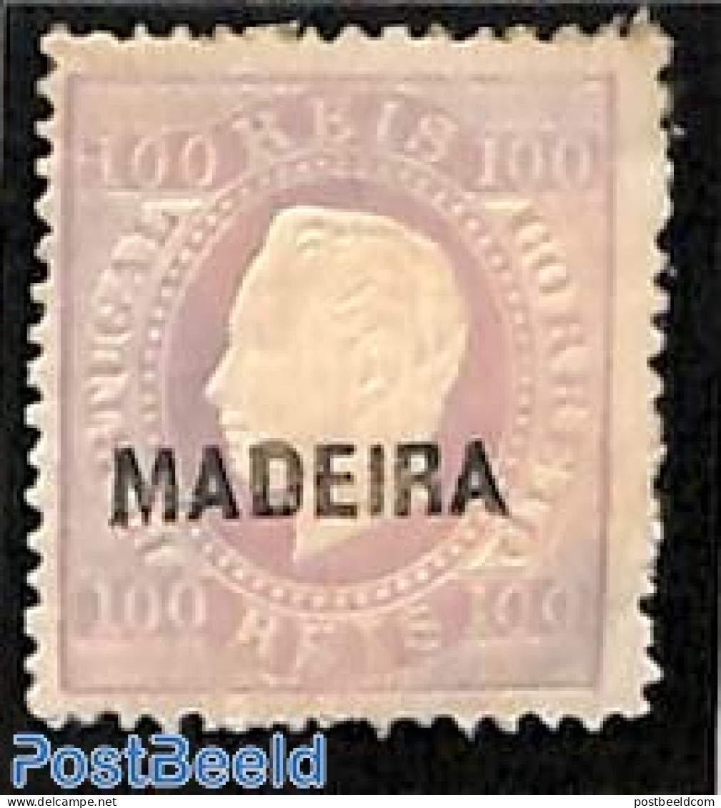 Madeira 1871 100R, Stamp Out Of Set, Unused (hinged) - Madère
