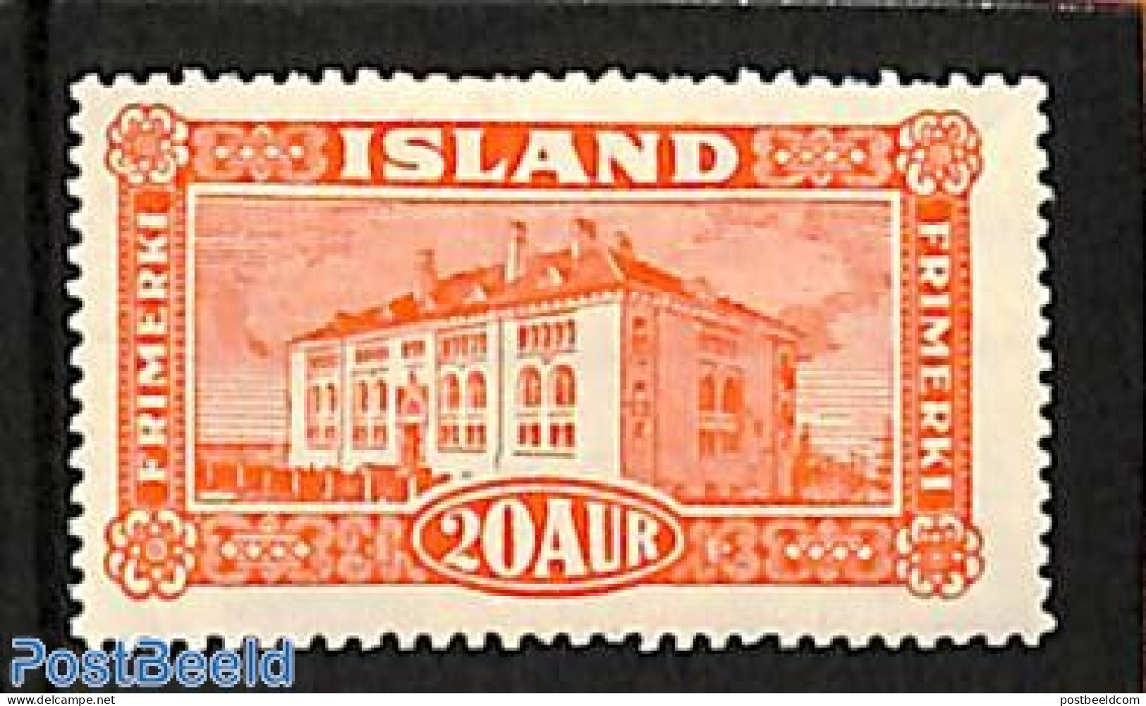 Iceland 1925 20A National Museum Reykjavik, Stamp Out Of Set, Unused (hinged) - Neufs