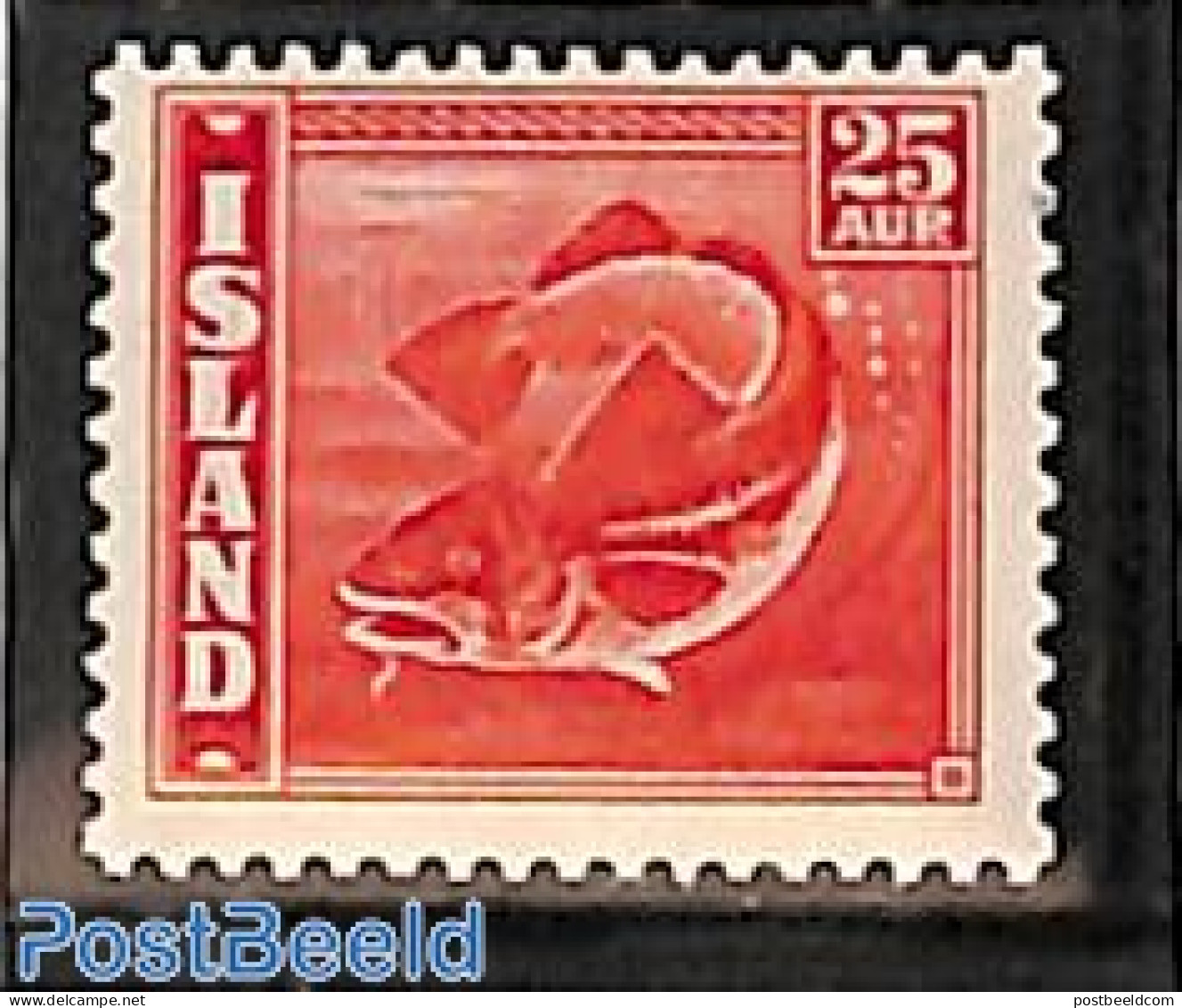Iceland 1940 25A, Perf. 14:13.5, Stamp Out Of Set, Unused (hinged), Nature - Fish - Nuevos