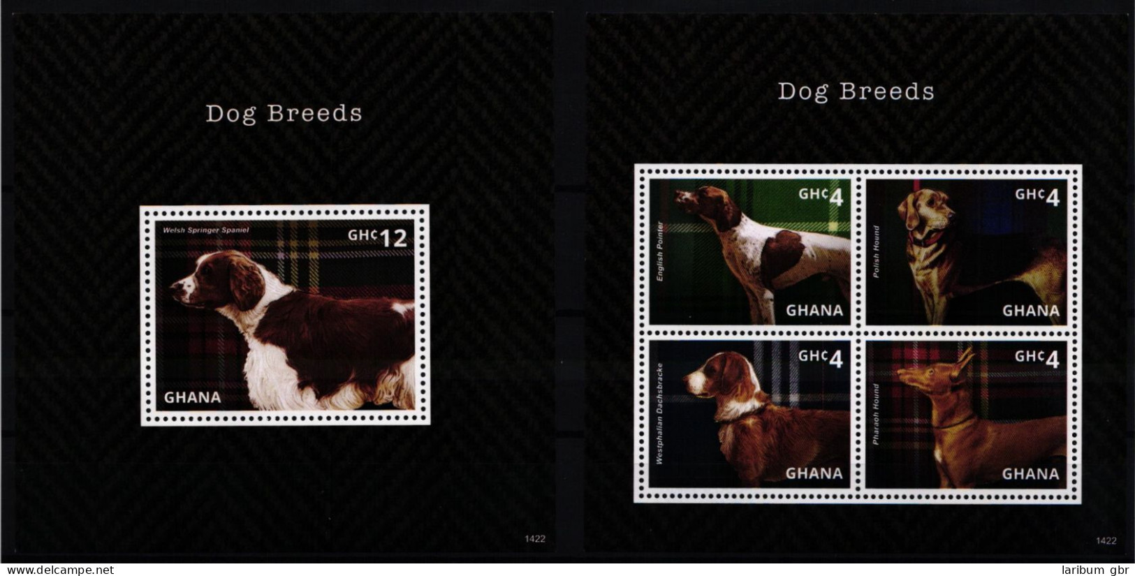 Ghana 4412-4415 Und Block 543 Postfrisch Kleinbogen / Hunde #KC494 - Ghana (1957-...)