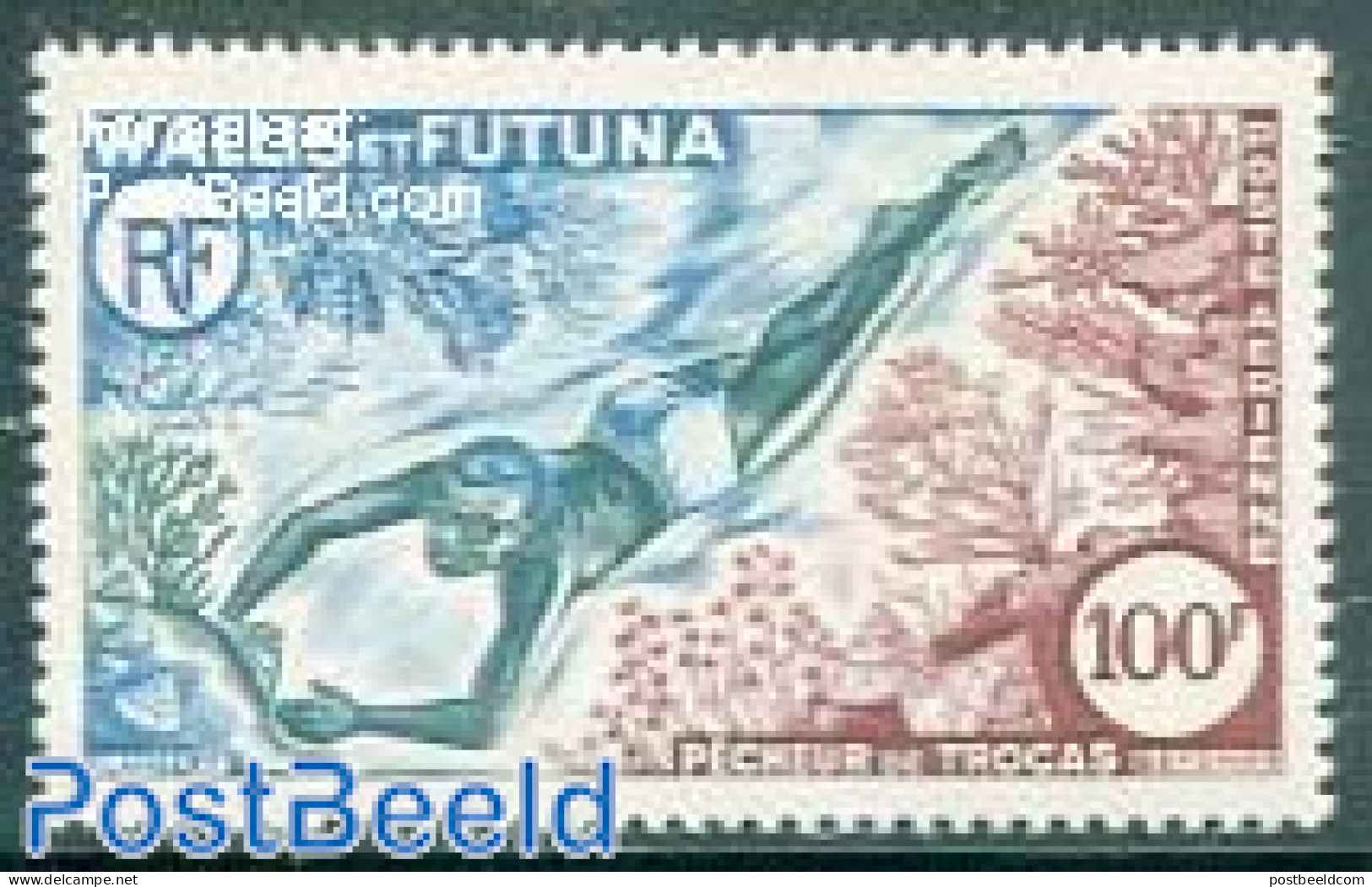 Wallis & Futuna 1962 100F, Stamp Out Of Set, Unused (hinged), Sport - Diving - Tauchen