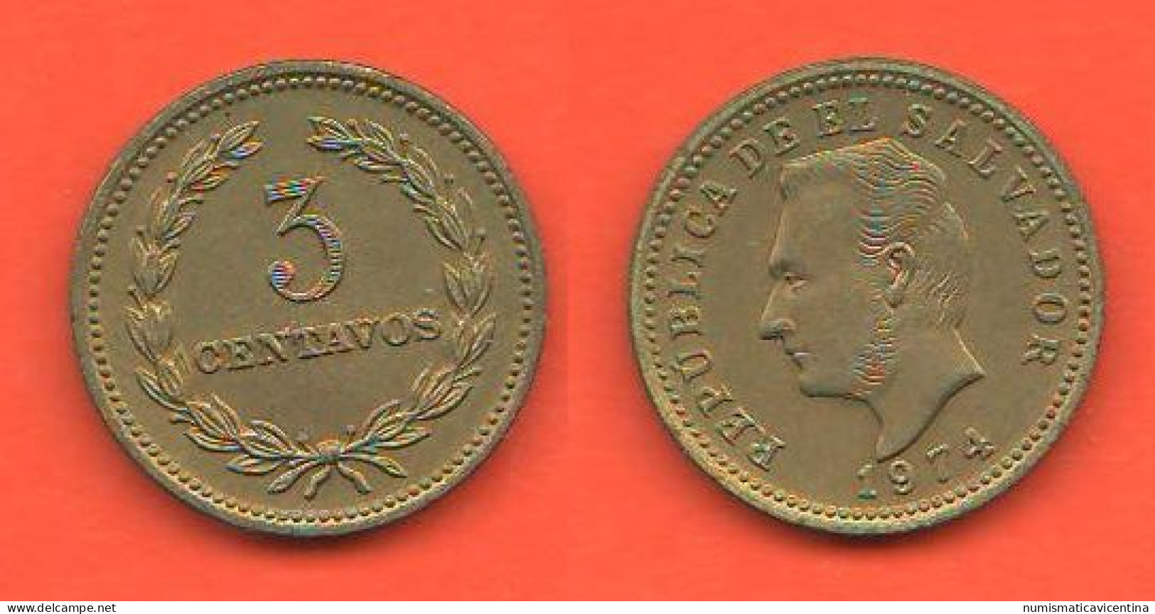 El Salvador 3 Centavos 1974 Brass Typological Coin   C 4 - El Salvador