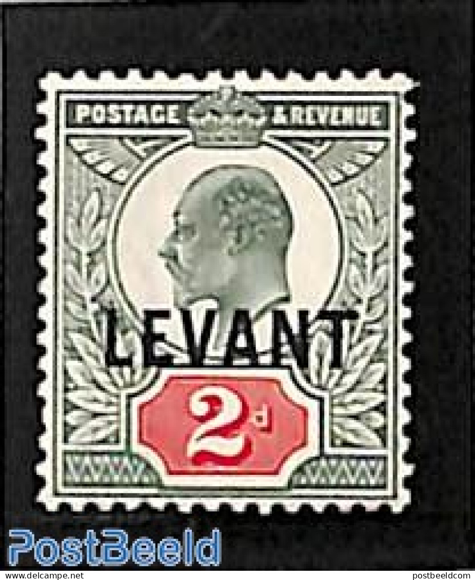 Great Britain 1905 Levant, 2p, Stamp Out Of Set, Mint NH - Unused Stamps