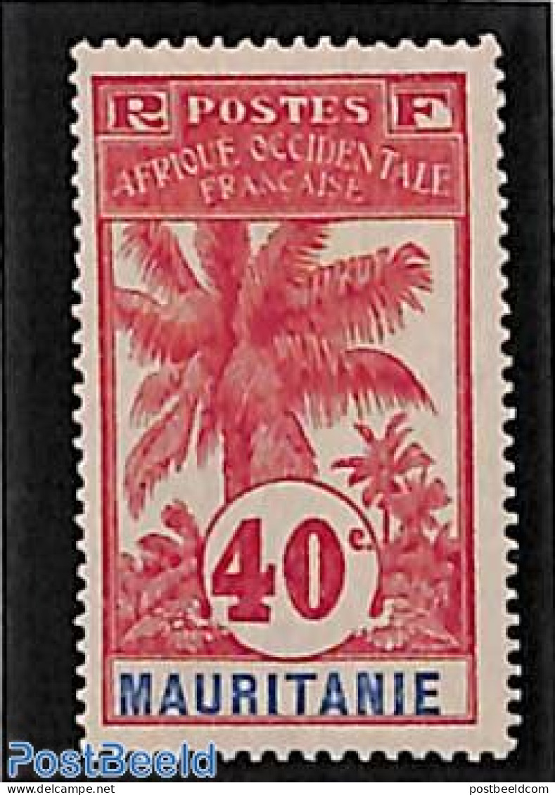 Mauritania 1906 40c, Stamp Out Of Set, Unused (hinged), Nature - Trees & Forests - Rotary, Lions Club