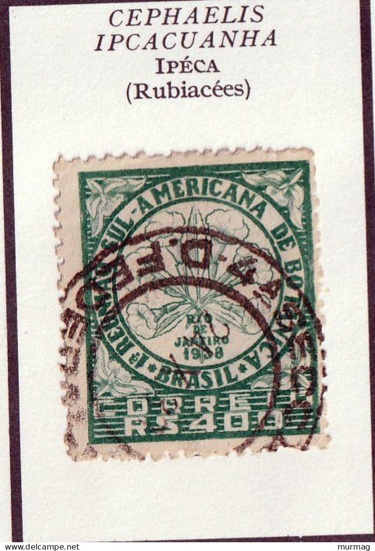 BRESIL - Congrès Botanique, Fleurs Et Feuilles De L'arbre Ipé - 1939 - Oblitéré - Used Stamps