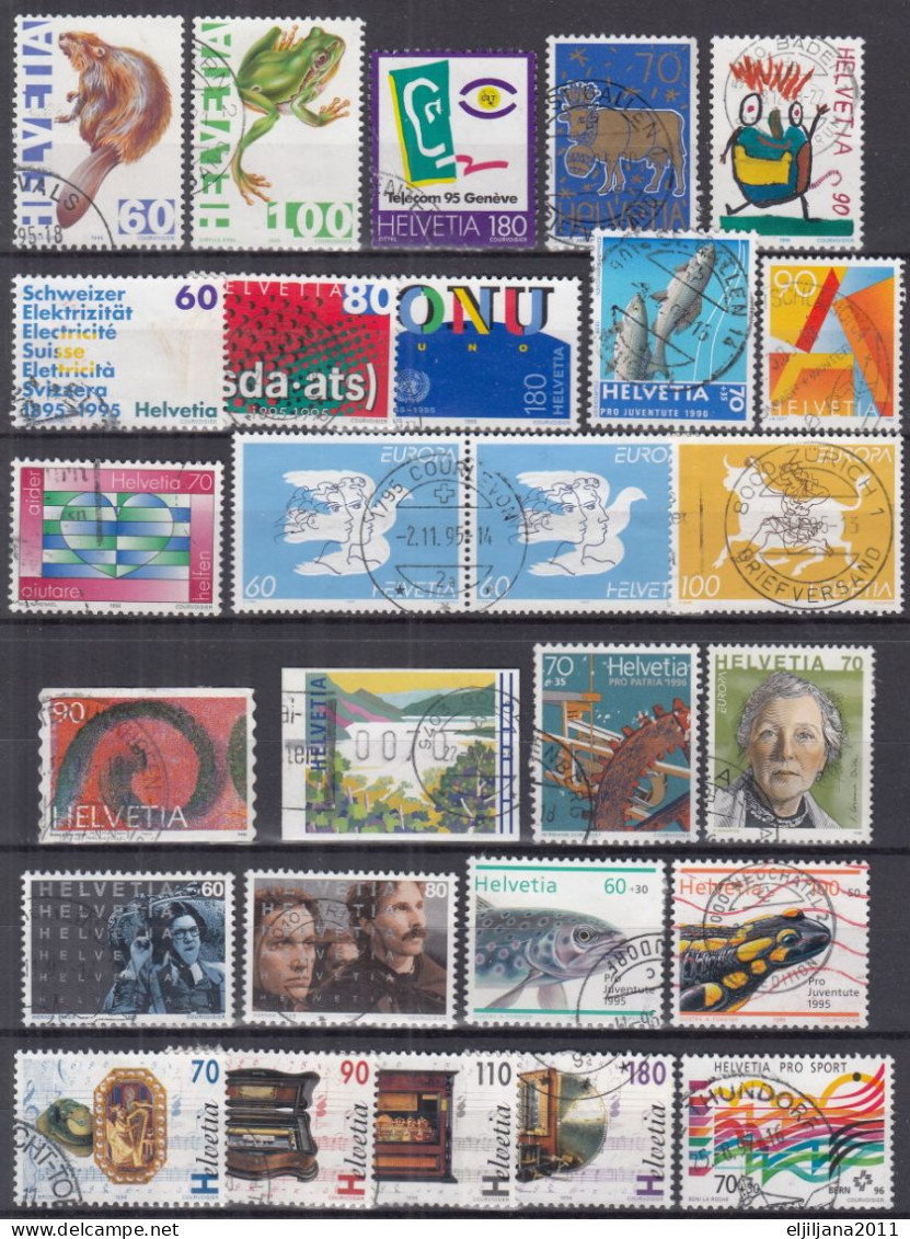 Switzerland / Helvetia / Schweiz / Suisse 1995 - 1996 ⁕ Nice Collection / Lot Of 27 Used Stamps - See All Scan - Gebraucht