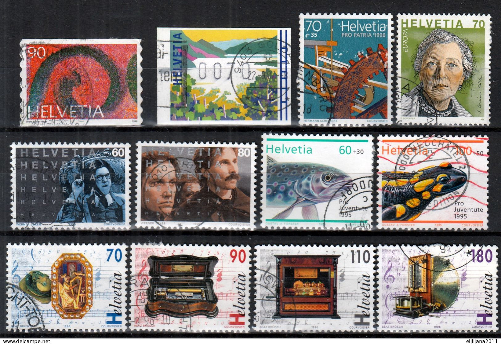 Switzerland / Helvetia / Schweiz / Suisse 1995 - 1996 ⁕ Nice Collection / Lot Of 27 Used Stamps - See All Scan - Gebruikt
