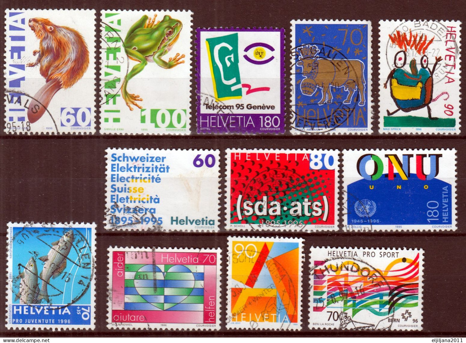 Switzerland / Helvetia / Schweiz / Suisse 1995 - 1996 ⁕ Nice Collection / Lot Of 27 Used Stamps - See All Scan - Usados