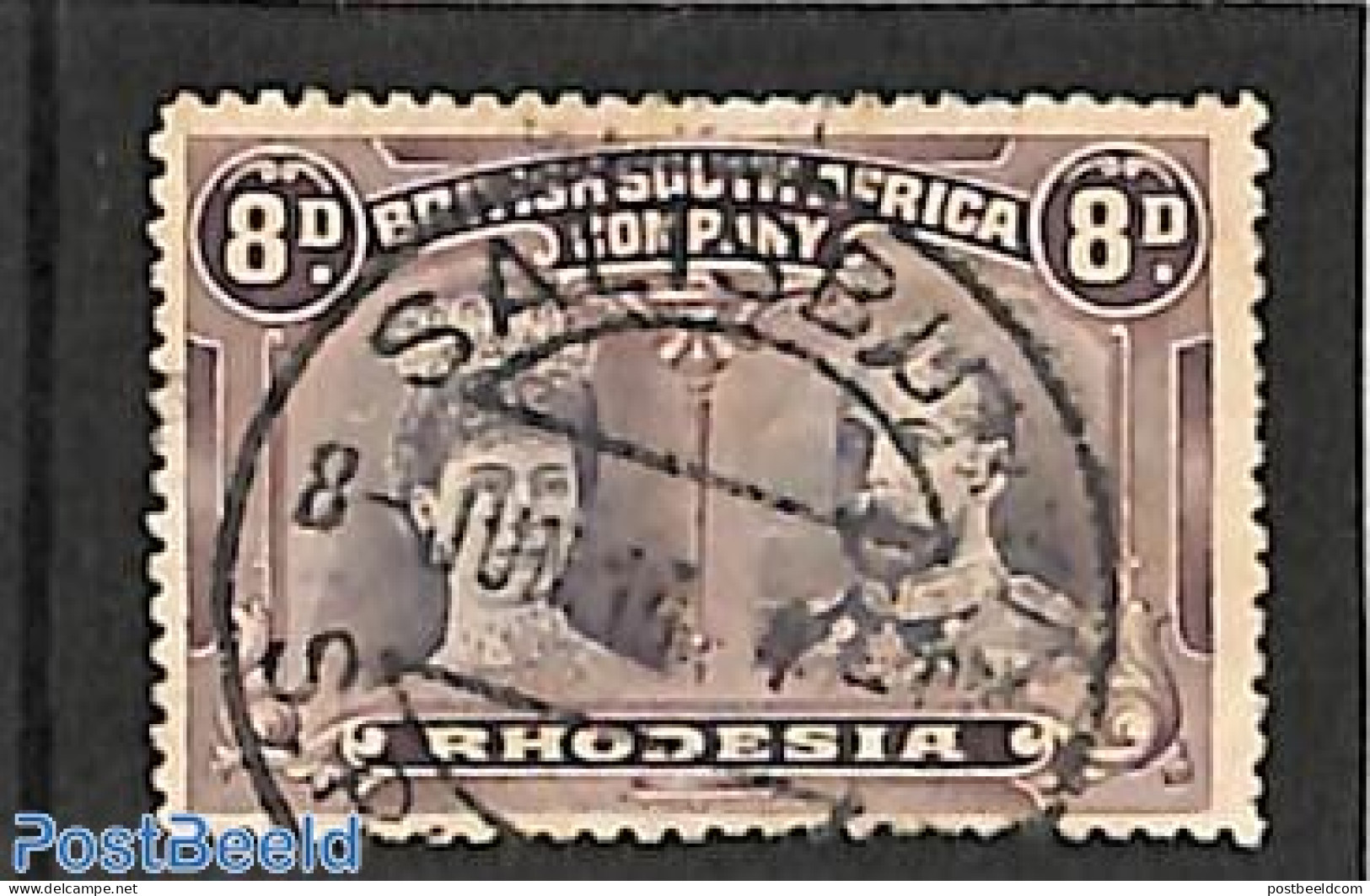 Rhodesia 1910 Br. South Africa Company, 8d, Used, Used Stamps - Sonstige & Ohne Zuordnung