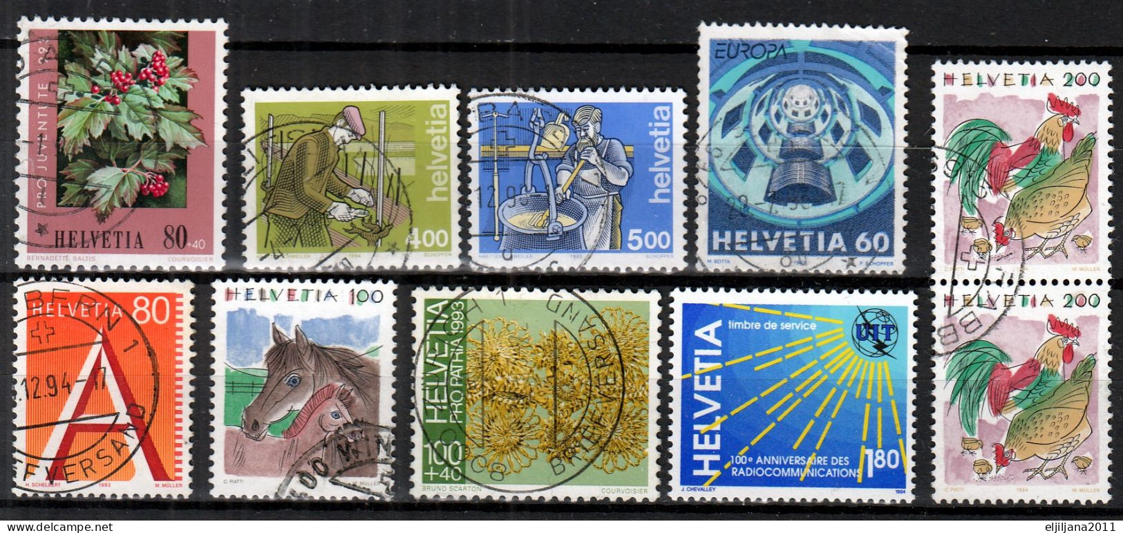 Switzerland / Helvetia / Schweiz / Suisse 1993 - 1994 ⁕ Nice Collection / Lot Of 21 Used Stamps - See All Scan - Used Stamps