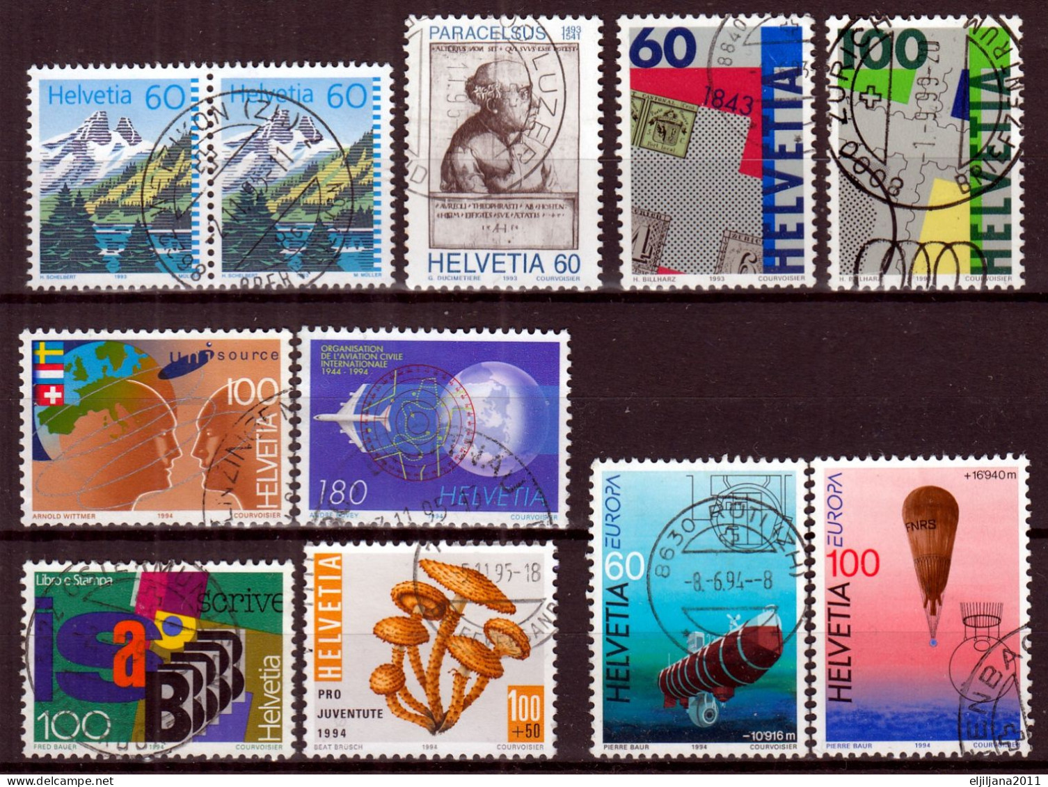 Switzerland / Helvetia / Schweiz / Suisse 1993 - 1994 ⁕ Nice Collection / Lot Of 21 Used Stamps - See All Scan - Gebruikt