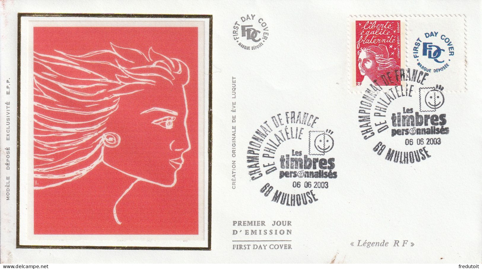 FDC - 2003 - Personnalisé N°3587A - 2000-2009