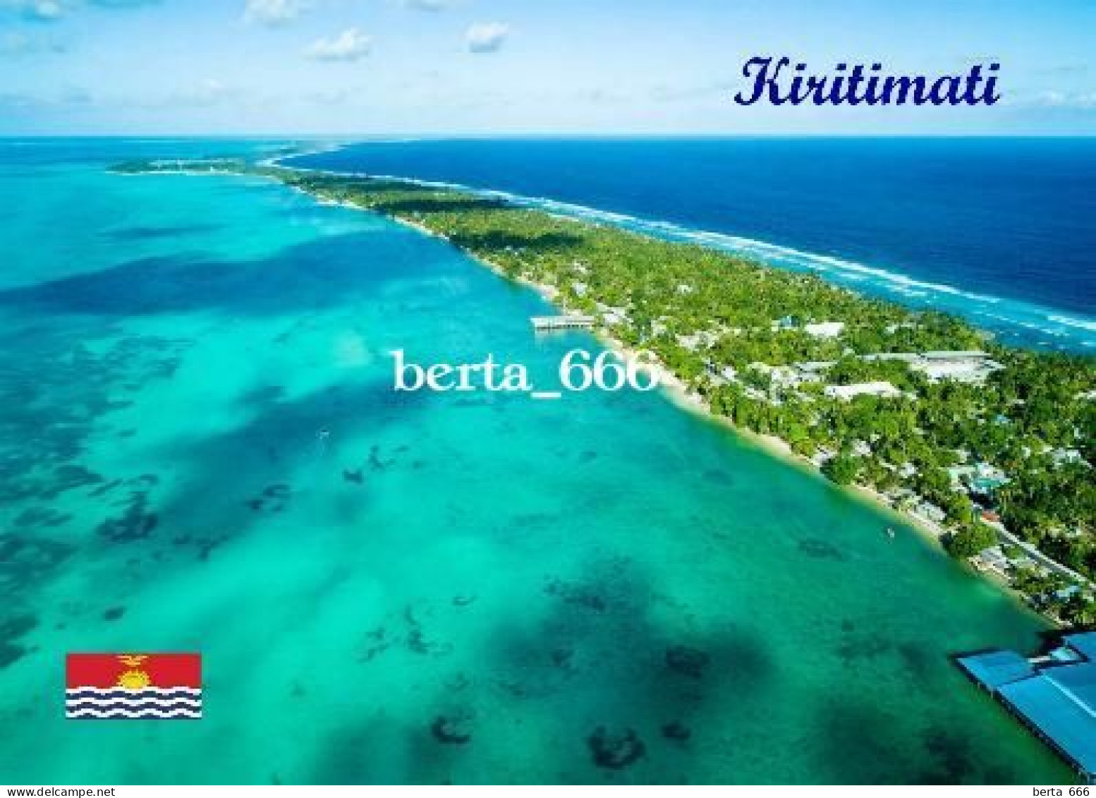 Kiribati Kiritimati Christmas Island Aerial View New Postcard - Kiribati