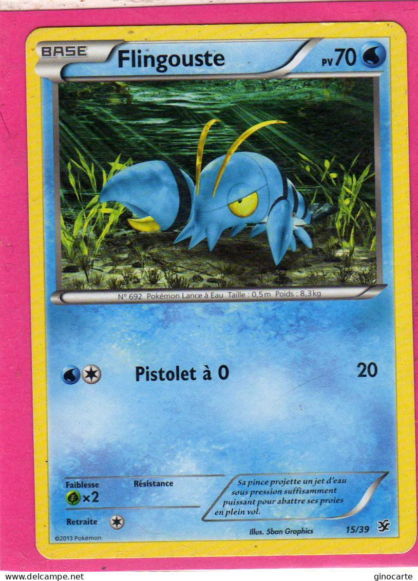 Carte Pokemon Francaise 2013 Xy Bienvenue à Kaloa 15/39 Flingouste 70pv Neuve - XY