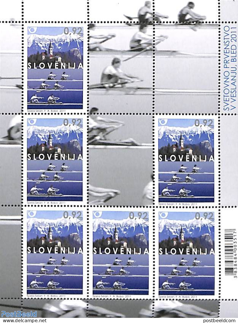 Slovenia 2011 Rowing M/s, Mint NH, Sport - Kayaks & Rowing - Sport (other And Mixed) - Rudersport
