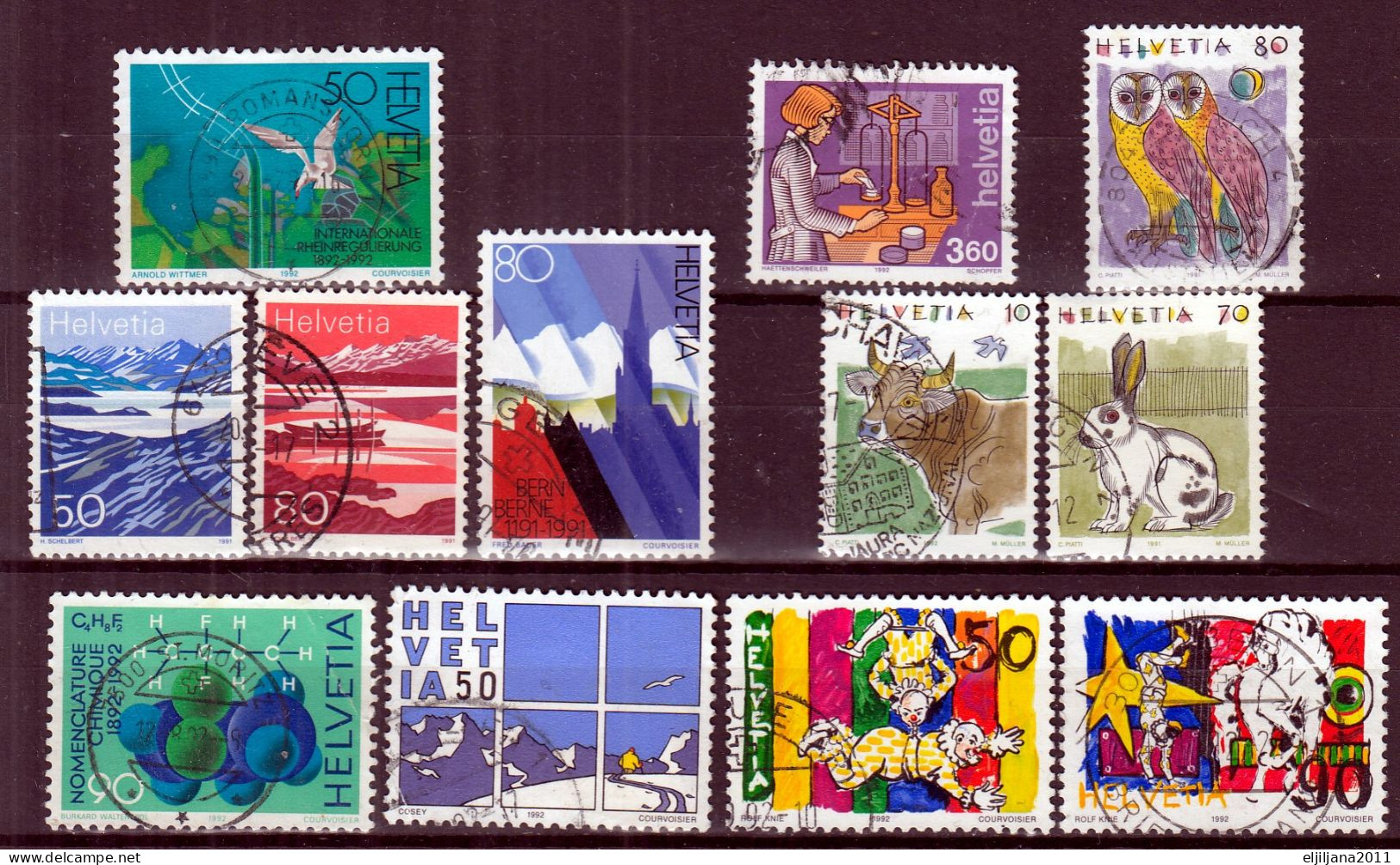 Switzerland / Helvetia / Schweiz / Suisse 1991 - 1992 ⁕ Nice Collection / Lot Of 23 Used Stamps - See All Scan - Usati