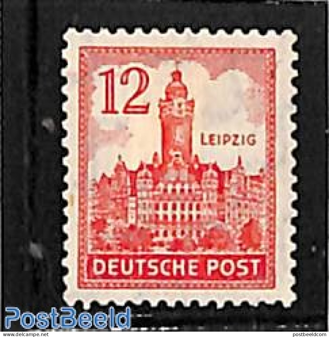 Germany, DDR 1946 12pf, WM Downstairs, Unused (hinged) - Ungebraucht