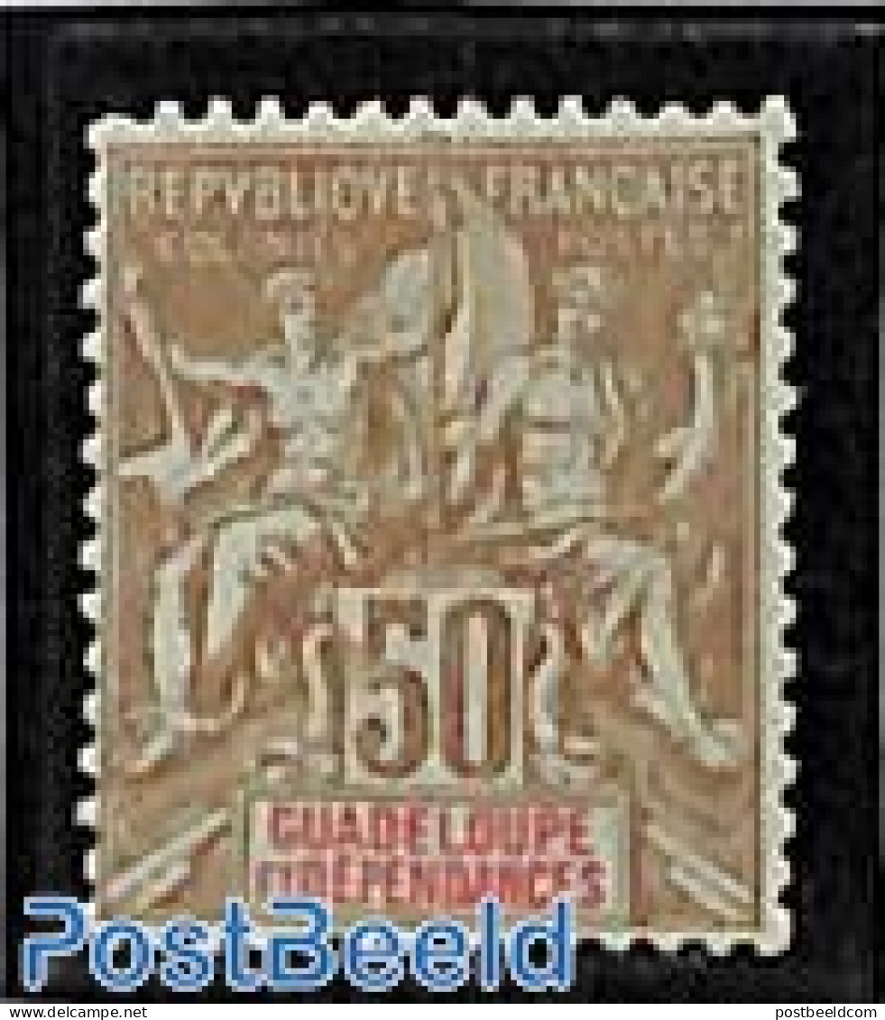 Guadeloupe 1900 50c, Stamp Out Of Set, Unused (hinged) - Neufs