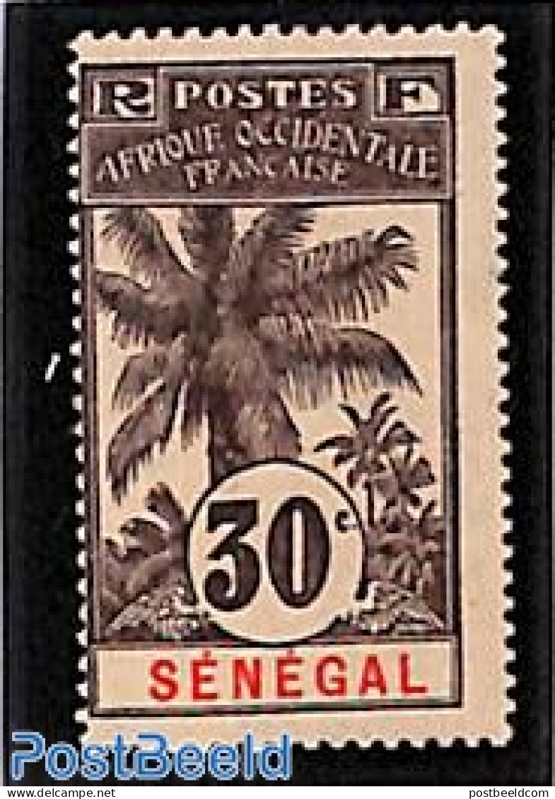 Senegal 1906 30c, Stamp Out Of Set, Unused (hinged), Nature - Trees & Forests - Rotary, Lions Club