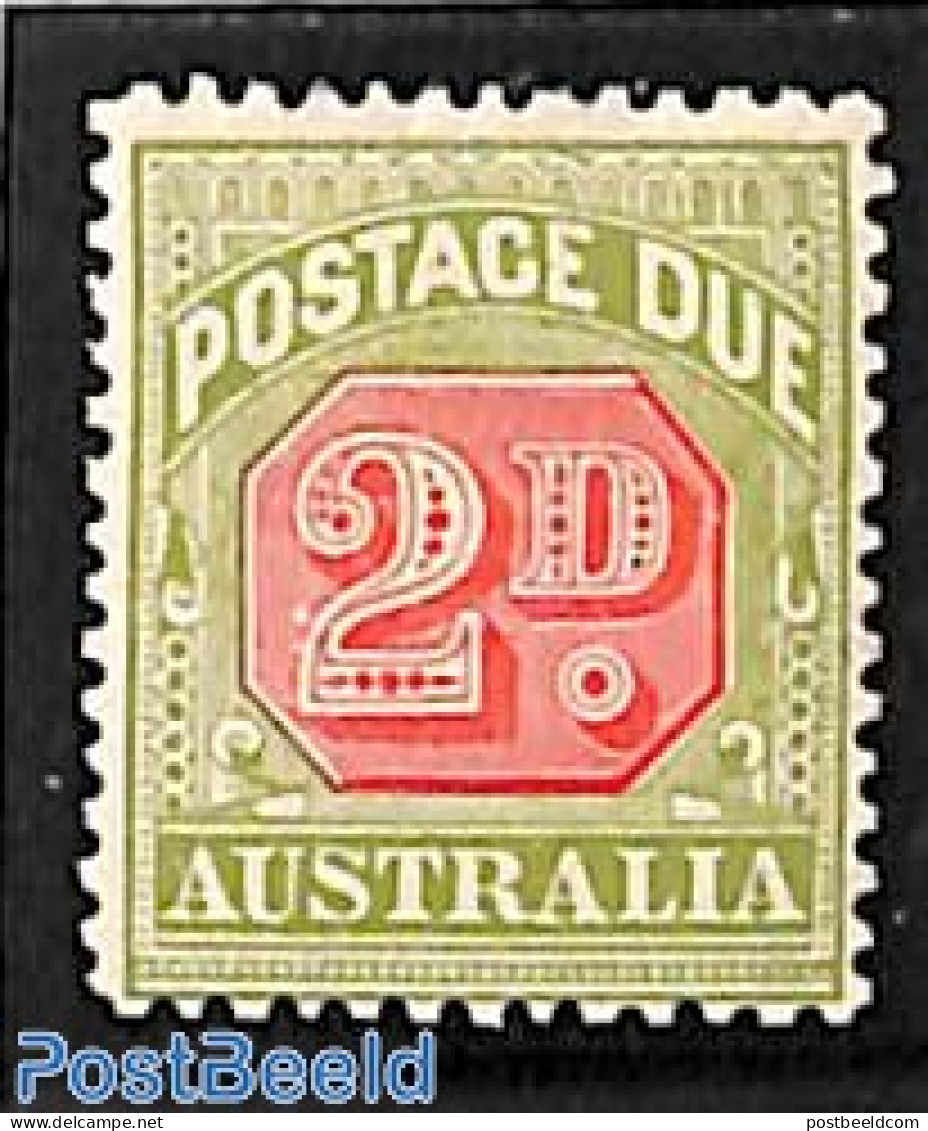 Australia 1909 2d, Postage Due, Perf. 12:12.5, Plate I, Unused (hinged) - Altri & Non Classificati