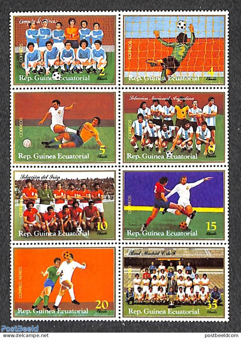 Equatorial Guinea 1977 WC Football 8v, Mint NH, Sport - Football - Equatorial Guinea