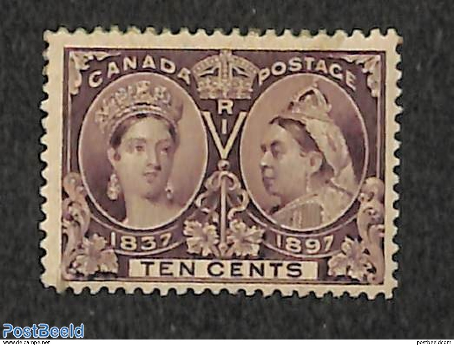 Canada 1897 10c, Stamp Out Of Set, Without Gum, Unused (hinged), History - Kings & Queens (Royalty) - Ungebraucht