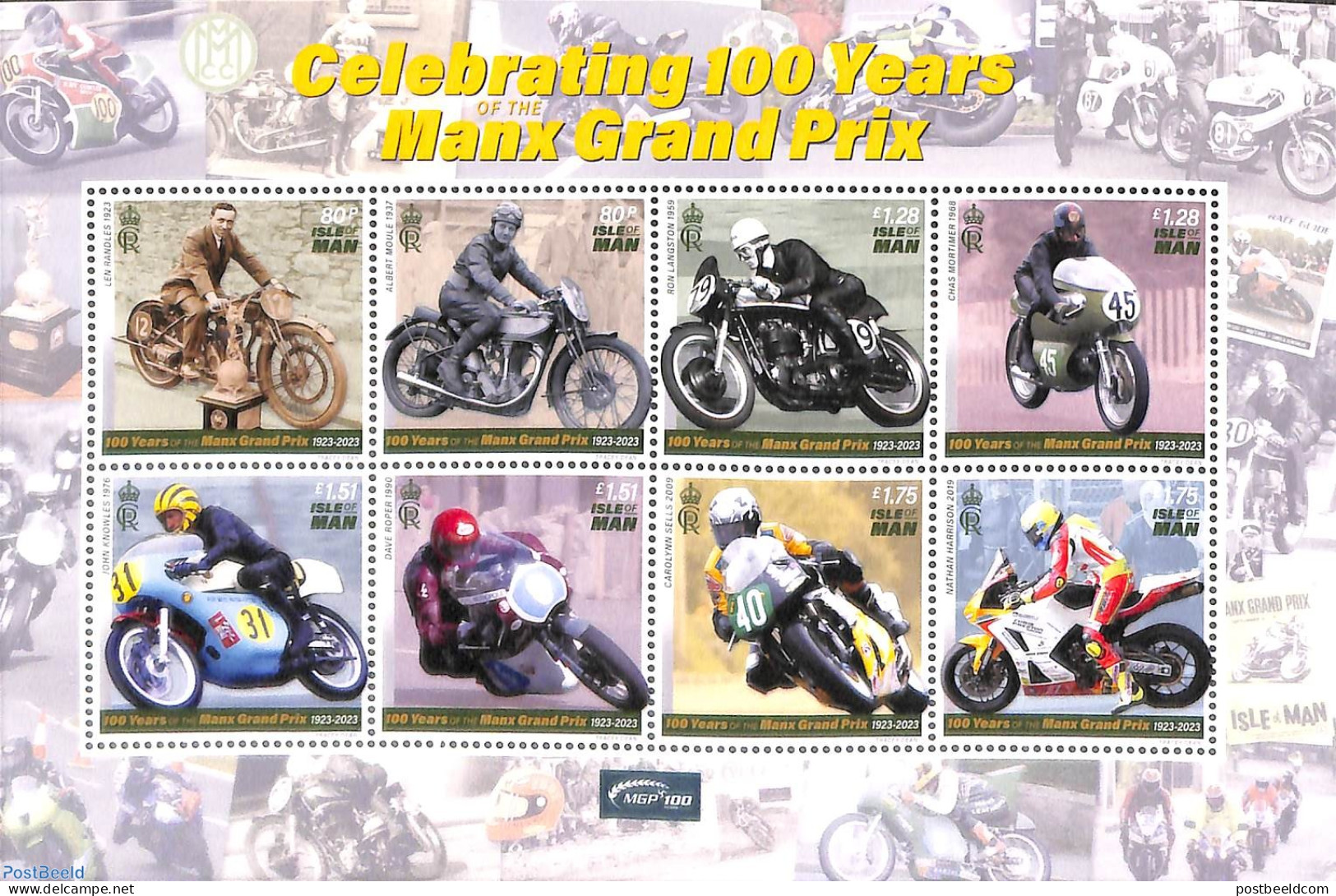 Isle Of Man 2023 Manx Grand Prix 8v M/s, Mint NH, Transport - Motorcycles - Motorräder
