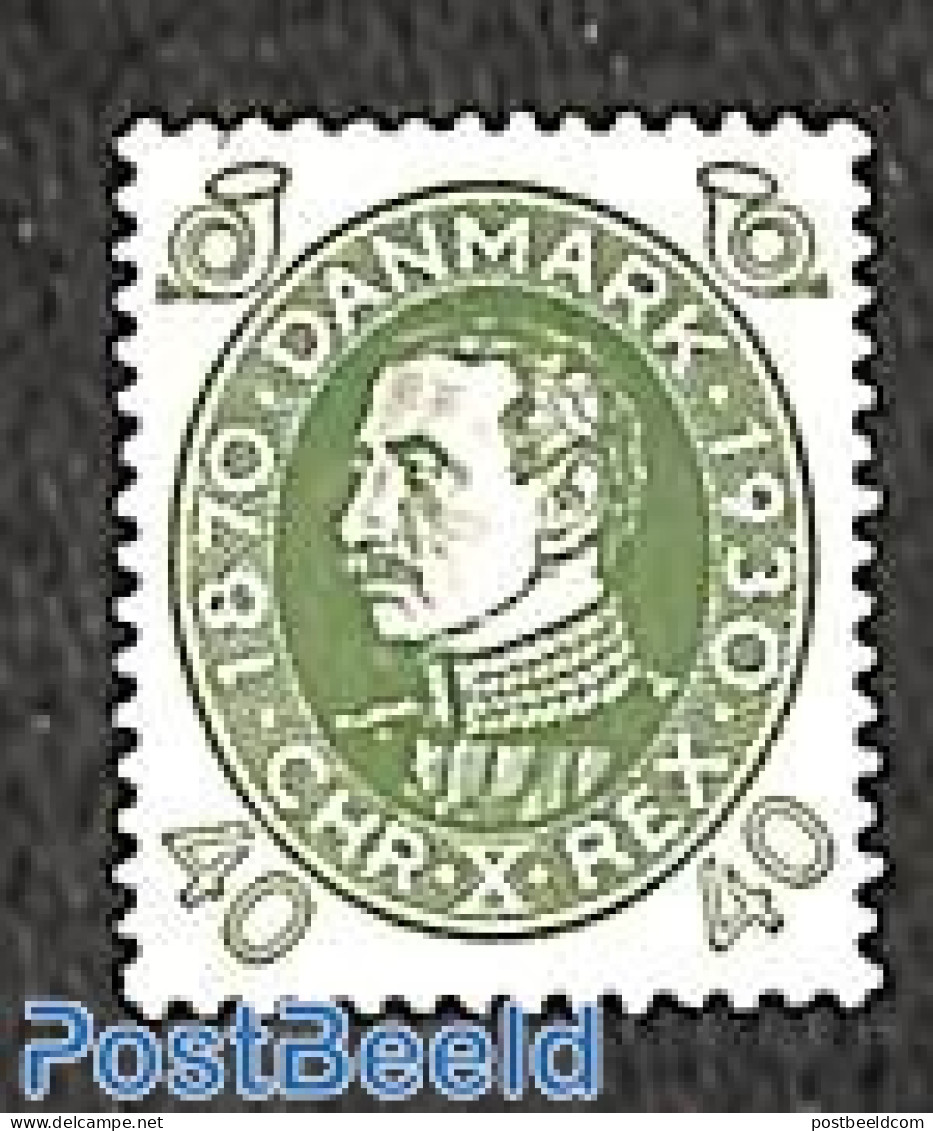 Denmark 1930 40o, Stamp Out Of Set, Mint NH, History - Kings & Queens (Royalty) - Ungebraucht