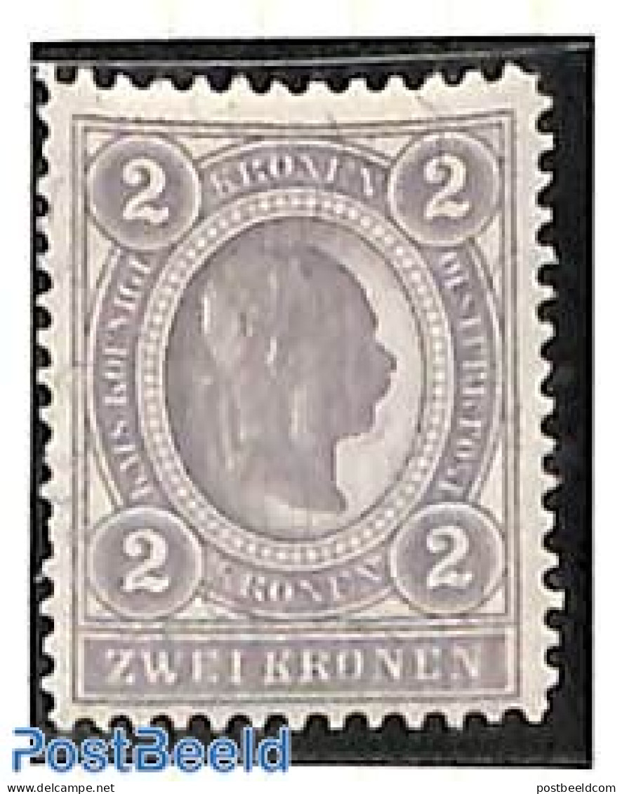 Austria 1899 2kr, Perf. 12.5, Stamp Out Of Set, Unused (hinged) - Ungebraucht