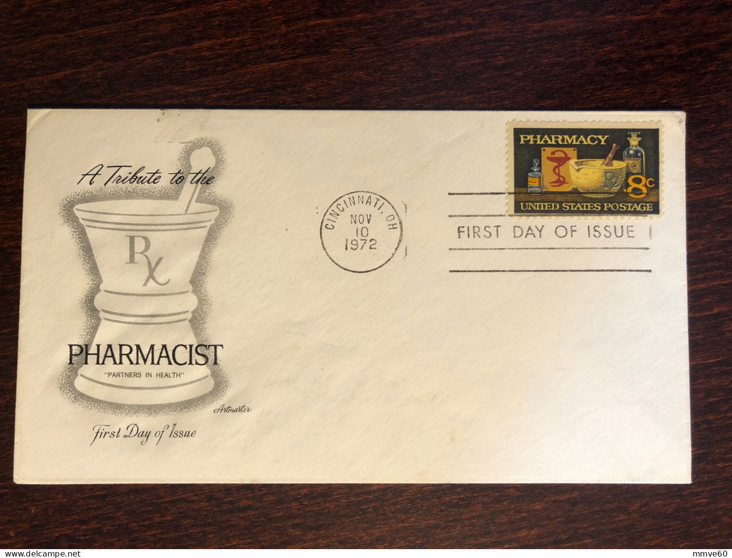 USA FDC COVER 1972 YEAR PHARMACIST PHARMACOLOGY HEALTH MEDICINE STAMPS - 1971-1980