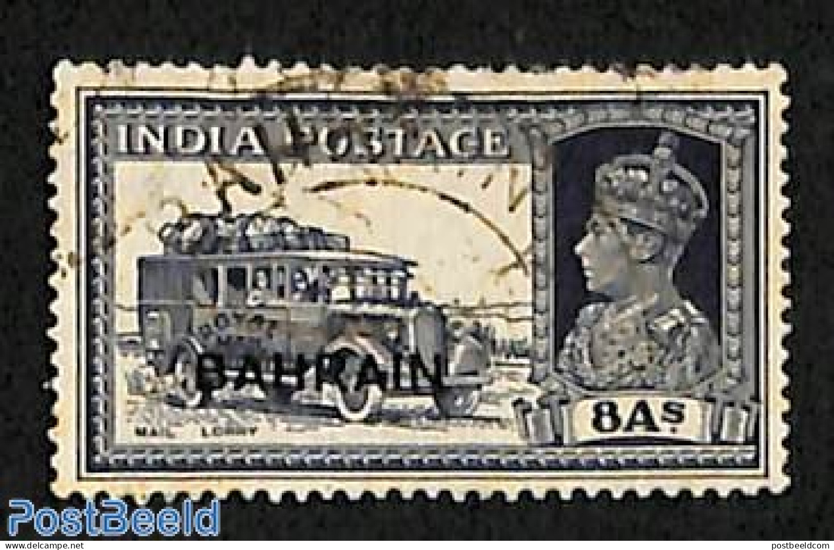 Bahrain 1938 8a, Used, Somewhat Browinsh, Used Stamps, Transport - Automobiles - Autos