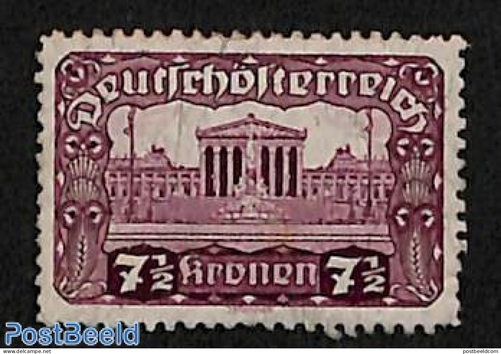 Austria 1919 7.5Kr, Perf. 11.5, Without Gum, Unused (hinged) - Nuovi