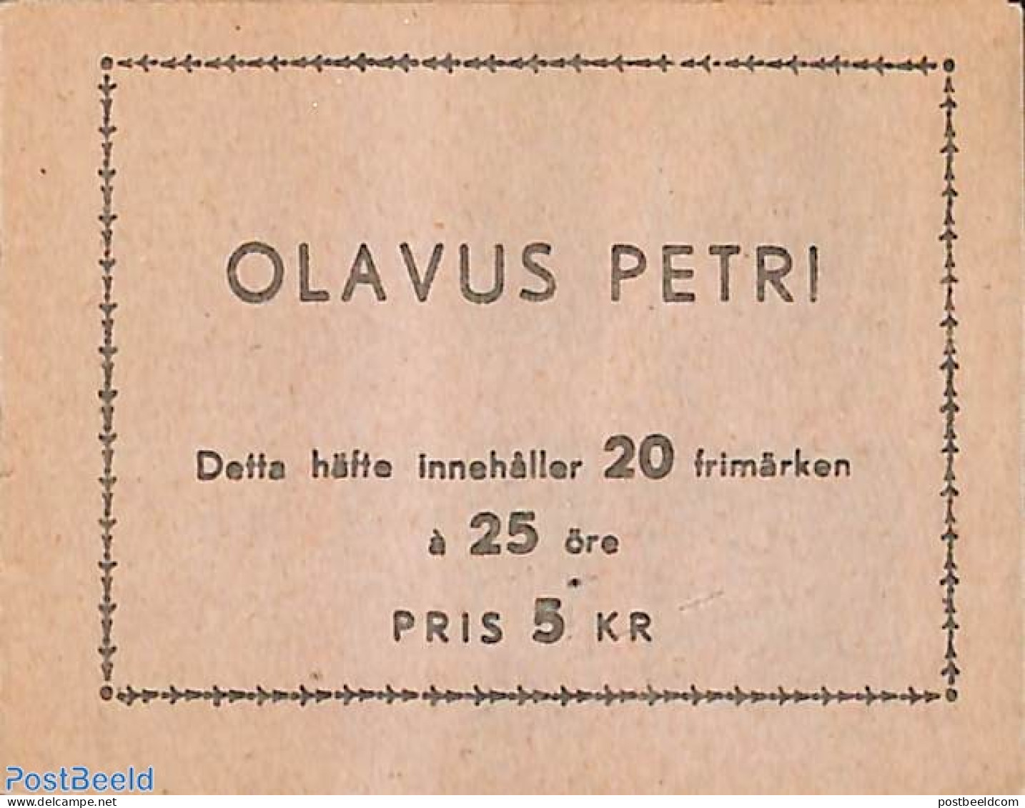 Sweden 1952 Olavus Petri Booklet, Mint NH, Religion - Religion - Stamp Booklets - Nuevos