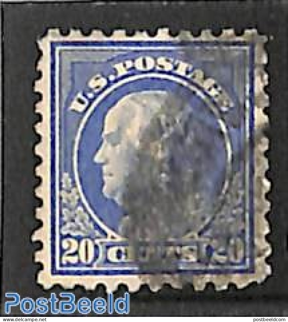 United States Of America 1916 20c, Perf. 10, No WM, Used, Used Or CTO - Gebruikt