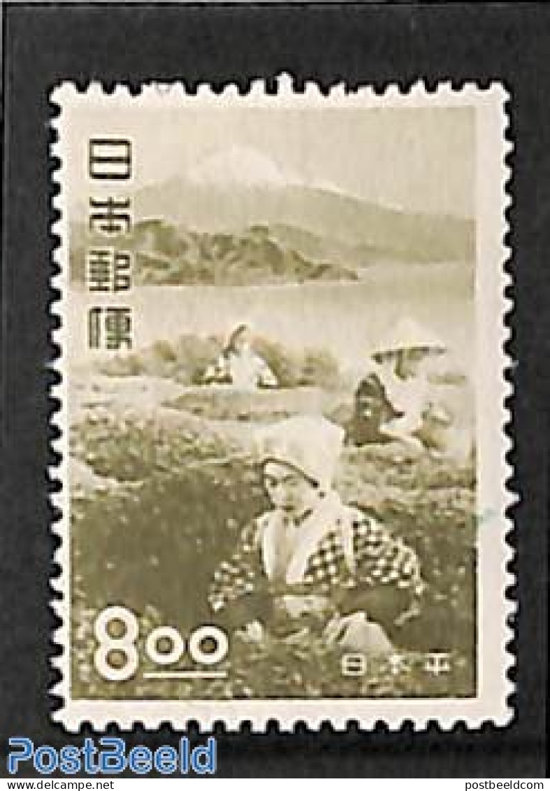 Japan 1951 8.00, Stamp Out Of Set, Mint NH, Various - Agriculture - Nuevos
