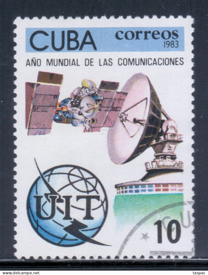 Cuba 1983 Mi# 2774 Used - Short Set - World Communications Year / Satellite / Space - Amérique Du Nord