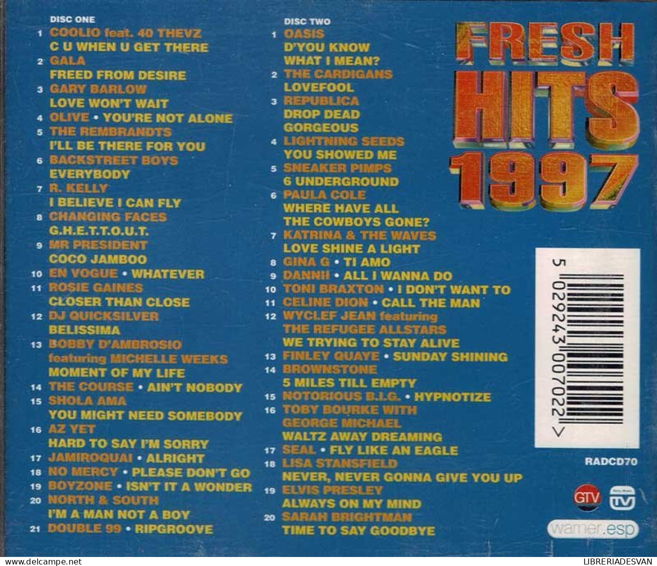 Peter Carlsson & De Blå Grodorna - Fresh Hits 1997. 2 X CD - Disco & Pop